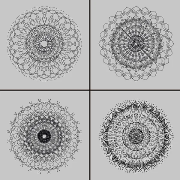 向量集的抽象圆形图案 — 图库矢量图片