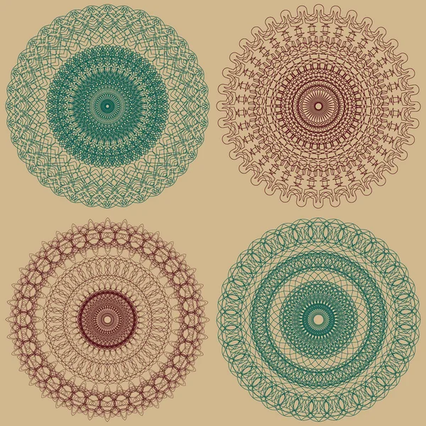 向量集的抽象圆形图案 — 图库矢量图片