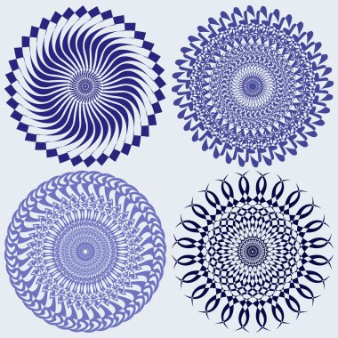 soyut dairesel desen vektör kümesi