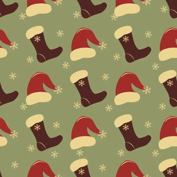 シームレスなクリスマスベクトルのイラスト背景 — ストックベクタ