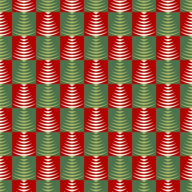 Sorunsuz vektör çizim Noel arka plan ile soyut Noel ağaçları