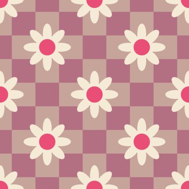 Dikişsiz vektör çiçek Çizim