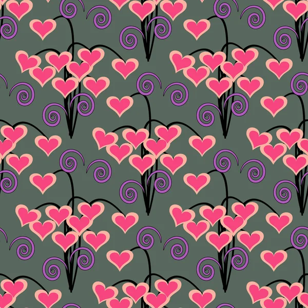 Illustration florale abstraite vectorielle de la Saint Valentin — Image vectorielle