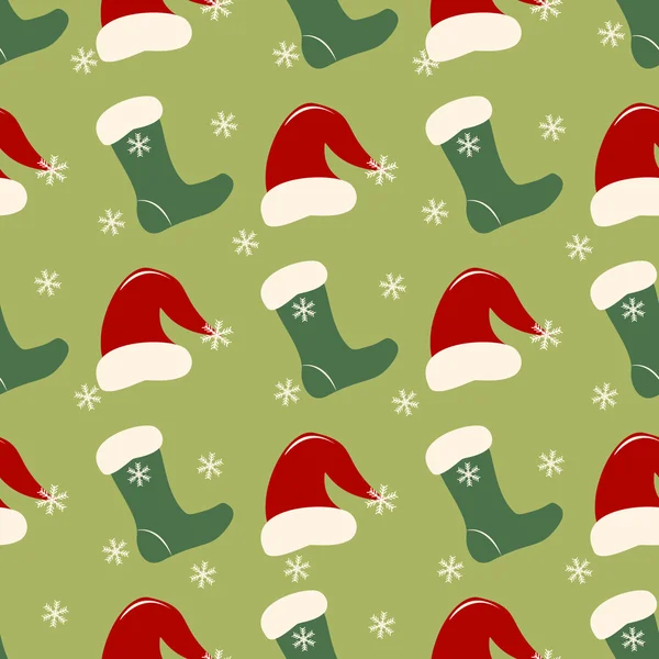 シームレスなクリスマスベクトルのイラスト背景 — ストックベクタ