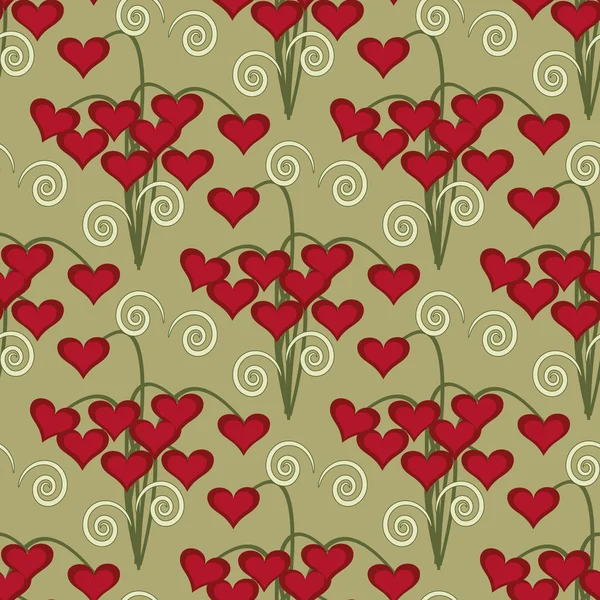 バレンタインの日のベクトル抽象的な花のイラスト — ストックベクタ