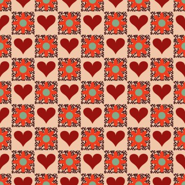 Sevgililer günü kesintisiz arka plan vektör çizim
