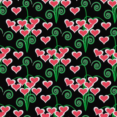 Sevgililer günü vektör soyut çiçek Çizim