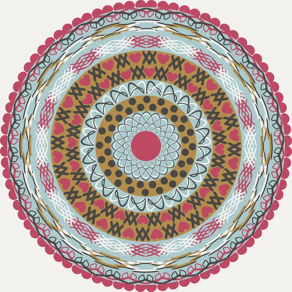 Patrón circular vector abstracto Día de San Valentín — Archivo Imágenes Vectoriales