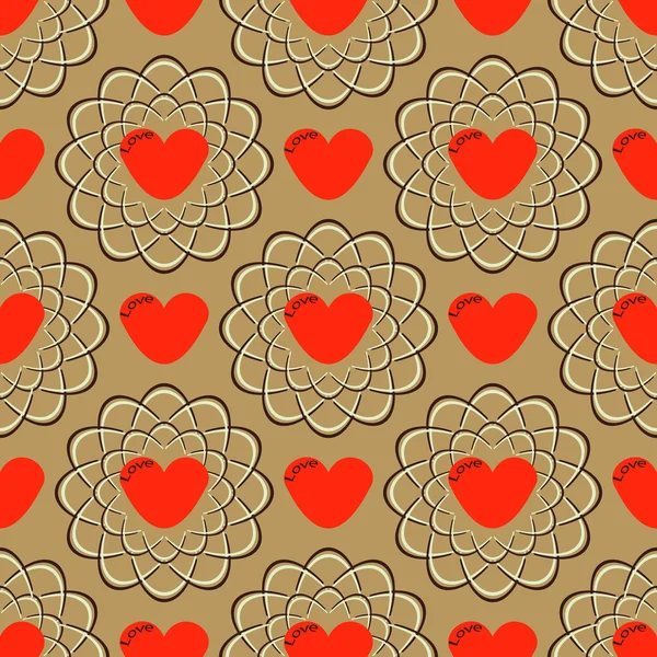 San Valentín vector de fondo abstracto sin costuras ilustración — Archivo Imágenes Vectoriales