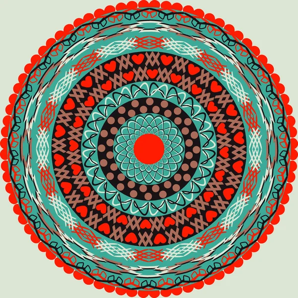 Patrón circular vector abstracto Día de San Valentín — Archivo Imágenes Vectoriales