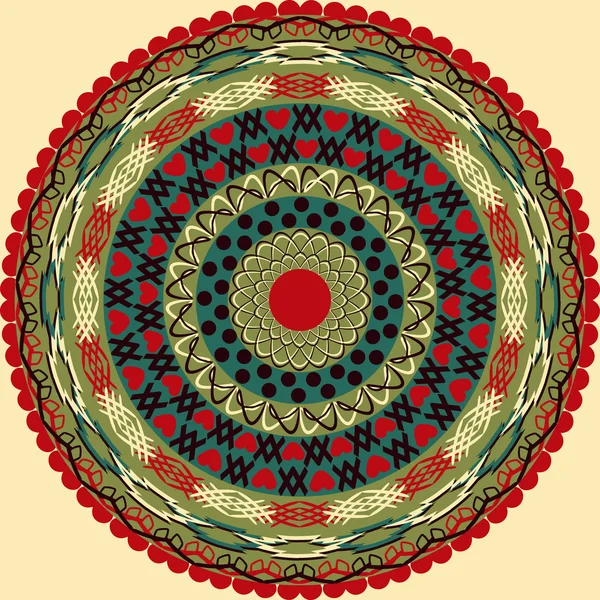 Patrón circular vector abstracto Día de San Valentín — Archivo Imágenes Vectoriales