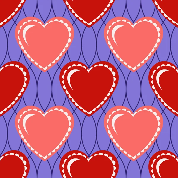 バレンタインデーのシームレスな抽象的な背景のベクトル図 — ストックベクタ