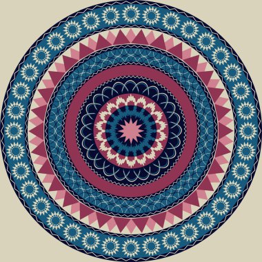 vektör soyut dairesel desen çizim