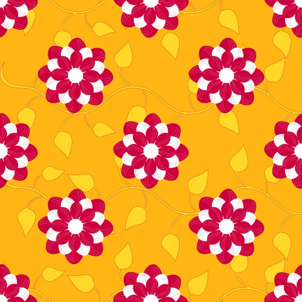 Ilustración de vectores florales abstractos sin costura — Archivo Imágenes Vectoriales