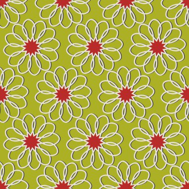 Dikişsiz soyut çiçek vektör çizim arka planı