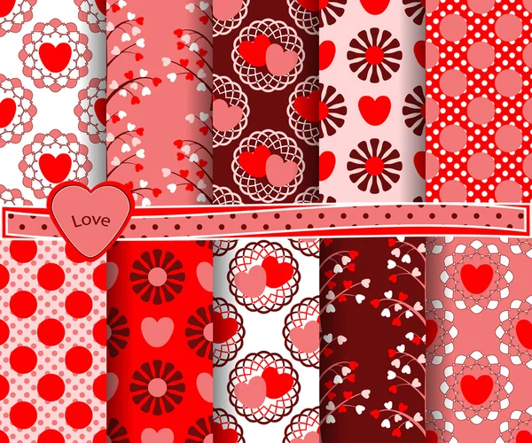 Set de vector abstracto de papel de San Valentín para scrapbook — Archivo Imágenes Vectoriales