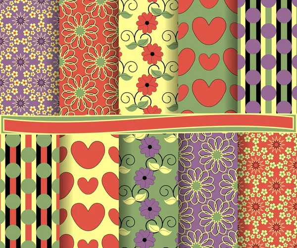 Set de vector abstracto de papel de San Valentín para scrapbook — Archivo Imágenes Vectoriales
