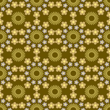 Dikişsiz soyut çiçek vektör çizim arka planı