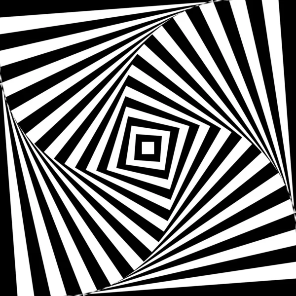 Soyut vektör çizim siyah ve beyaz optik illüzyon 