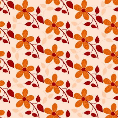 Kusursuz soyut vektör çiçek resimleme arkaplanı