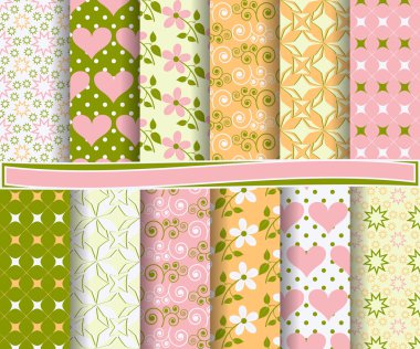 Vektör soyut Sevgililer günü kağıt karalama defteri için ayarla