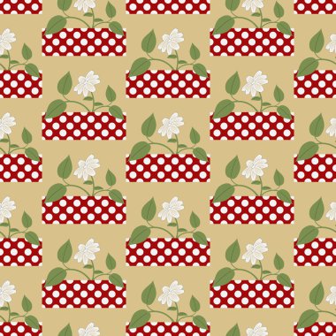 Kusursuz soyut vektör çiçek resimleme arkaplanı