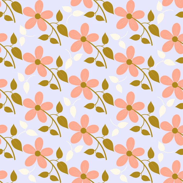 Fondo de ilustración floral vector abstracto sin costuras — Vector de stock