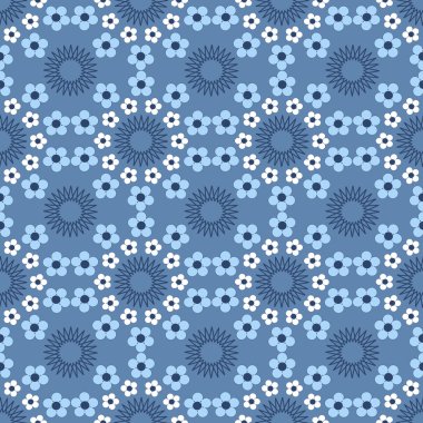 Dikişsiz soyut çiçek vektör çizim arka planı