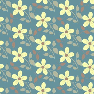 Kusursuz soyut vektör çiçek resimleme arkaplanı