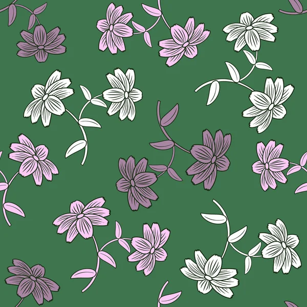 Fondo de ilustración floral vector abstracto sin costuras — Vector de stock