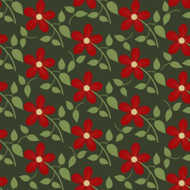 Kusursuz soyut vektör çiçek resimleme arkaplanı