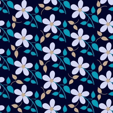 Kusursuz soyut vektör çiçek resimleme arkaplanı