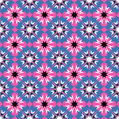 Sorunsuz vektör çizim arka plan soyut geometrik çiçek