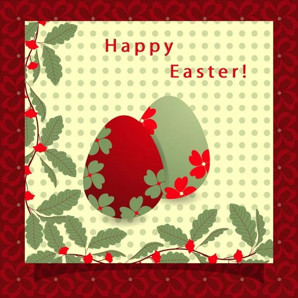 Üdvözlőlap Boldog húsvéti. Absztrakt vektor illusztráció — Stock Vector