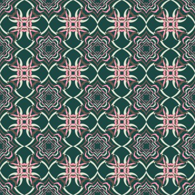 Sorunsuz vektör çizim arka plan soyut geometrik çiçek