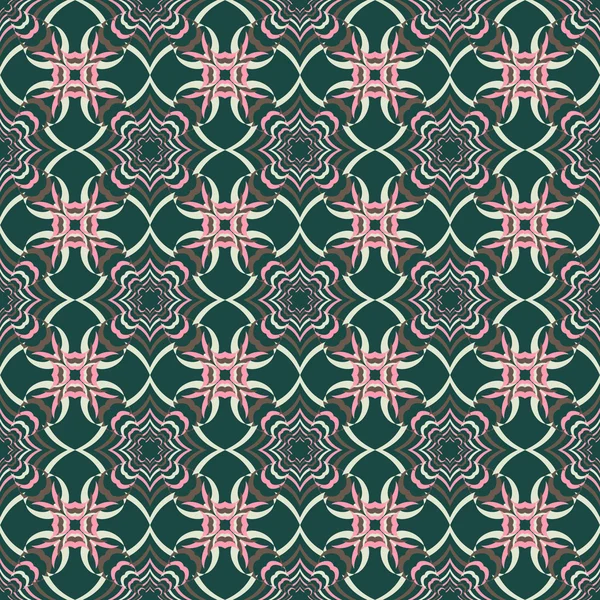 Illustration vectorielle sans couture fond de fleurs géométriques abstraites — Image vectorielle
