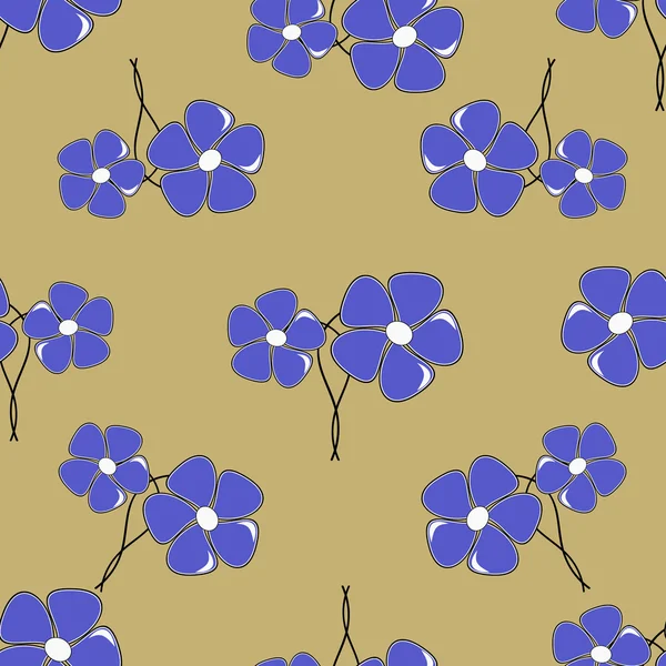 Illustration vectorielle florale abstraite sans couture — Image vectorielle