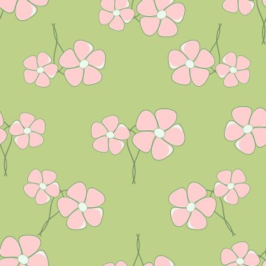 Dikişsiz soyut çiçek vektör çizim