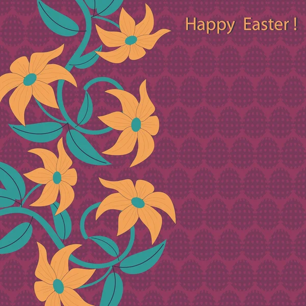 Illustration vectorielle carte de vœux pour Pâques — Image vectorielle