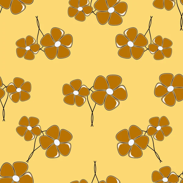Illustration vectorielle florale abstraite sans couture — Image vectorielle