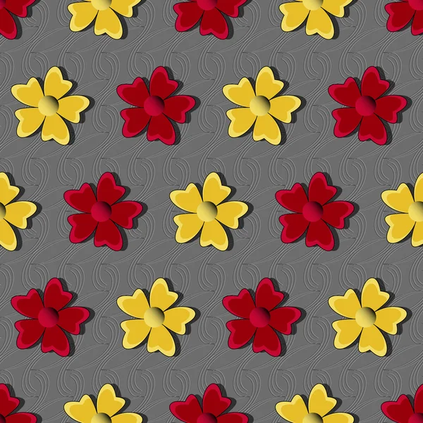 抽象的な花のベクターイラスト背景 — ストックベクタ