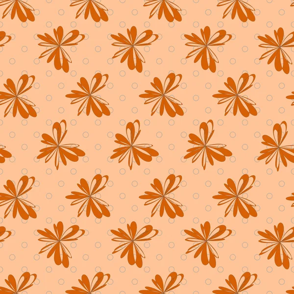 Naadloze vector illustratie achtergrond van abstracte bloemen — Stockvector