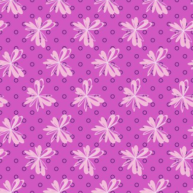 Sorunsuz vektör çizim arka plan soyut çiçek