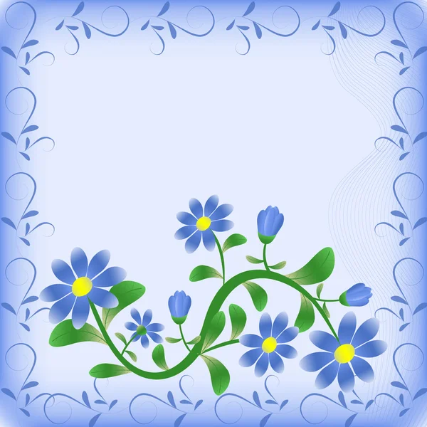 Vector abstracto floral ilustración tarjeta de felicitación — Archivo Imágenes Vectoriales