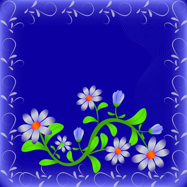 Abstract vector floral illustratie wenskaart — Stockvector