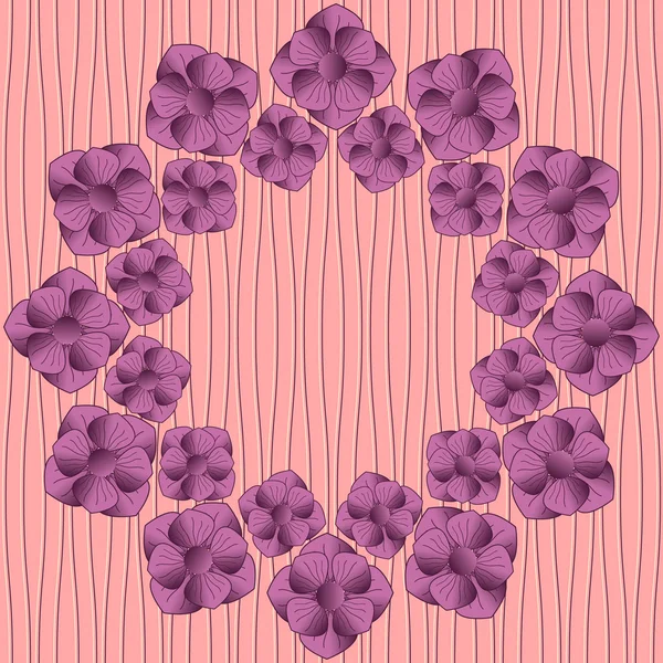 Patrón floral circular. Ilustración abstracta del vector — Archivo Imágenes Vectoriales