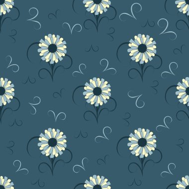 sorunsuz soyut vektör çiçek Çizim