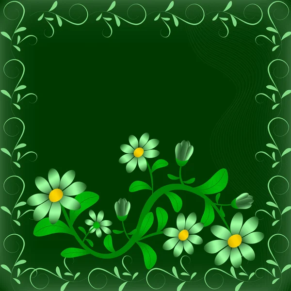 Illustration florale vectorielle abstraite carte de voeux — Image vectorielle