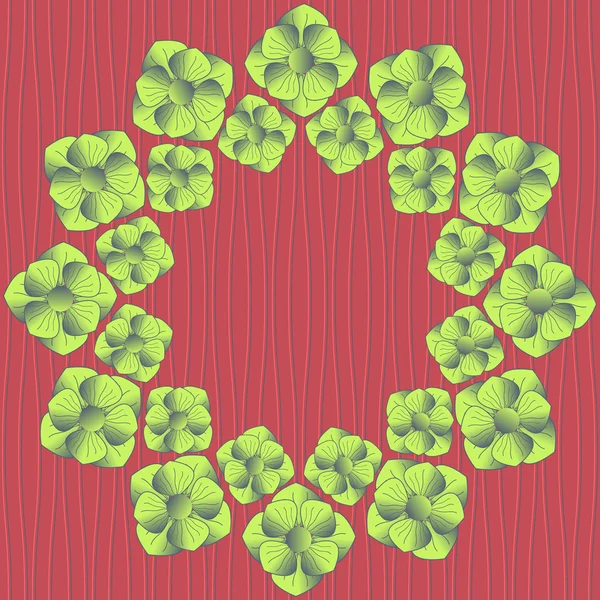 Motif floral circulaire. Illustration vectorielle abstrait — Image vectorielle
