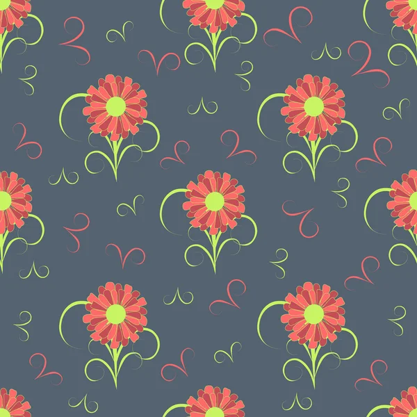 Ilustración floral vector abstracto sin costuras — Archivo Imágenes Vectoriales